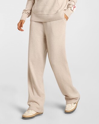 Golden Goose Golden Cashmere-Wool Knit Wide-Leg Jogging Pants - ShopStyle