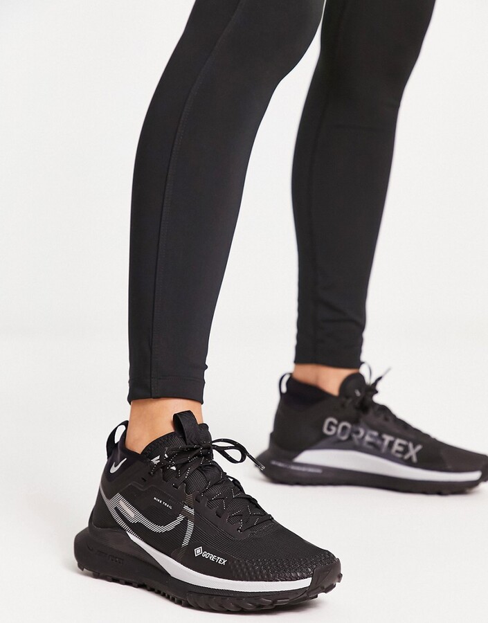Nike Training Nike React Pegasus Trail 4 Gore-Tex sneakers in black - BLACK  - ShopStyle