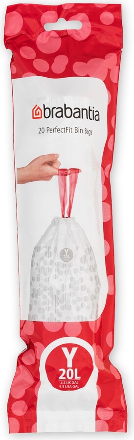 Brabantia Perfectfit Trash Bags, Code V, 0.5-0.8 Gallon, 2-3 Liter