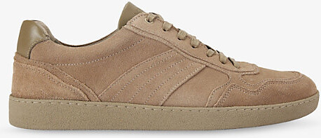 Kurt Geiger Mens Taupe Lloyd Drench Suede Trainers Eur 44 / 10 Uk Men