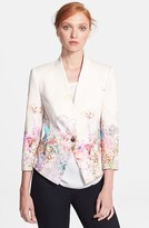 Thumbnail for your product : Ted Baker 'Blare' Floral Print Crop Blazer