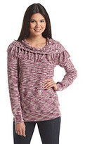 Thumbnail for your product : Cable & Gauge Cable  Gauge Cowlneck Fringe Tunic Sweater