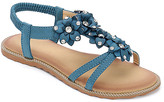 Blue Rhinestone Sandals - ShopStyle