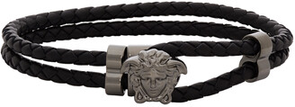 Versace Black & Gunmetal Medusa Bracelet