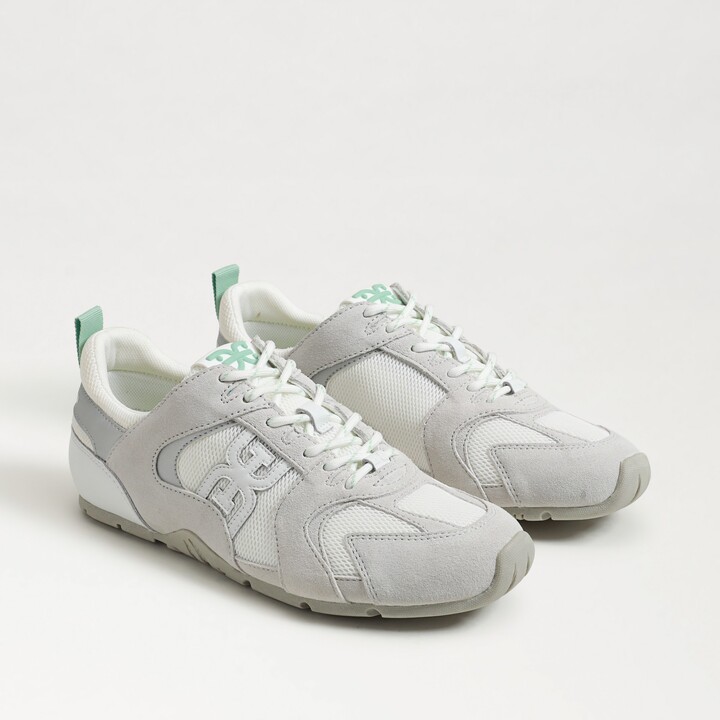 Sam Edelman Brookyln Lace Up Sneaker White/Off White Mesh