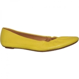 Thumbnail for your product : Maloles Yellow Leather Ballet flats