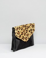 Thumbnail for your product : ASOS Leather Envelope Cross Body Bag With Tassel