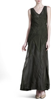 Thumbnail for your product : Donna Karan Patchwork V-Neck Silk Maxi Dress, Eucalyptus