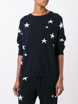 Chinti and Parker Cashmere Slouchy Star Intarsia Sweater