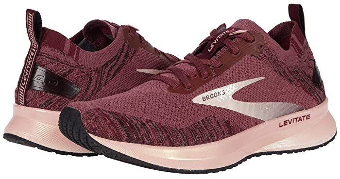 maroon brooks shoes