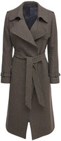 Thumbnail for your product : Tagliatore Carola wool blend check belted coat