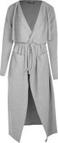 Thumbnail for your product : Fashion Star Womens Wrap Over Pocket Duster Trench Coat Ladies Tie Belted Midi Length Long Cardigan 8-26 Rose S/M (UK 8/10)