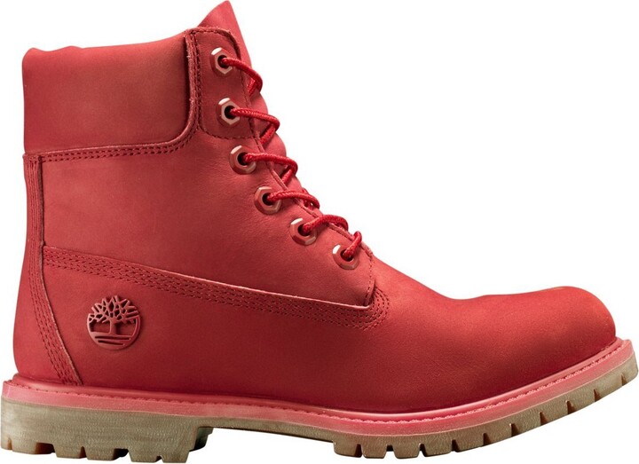 Timberland Women's Premium 6-Inch Waterproof Boots, Ruby Red Nubuck, Medium  - ShopStyle