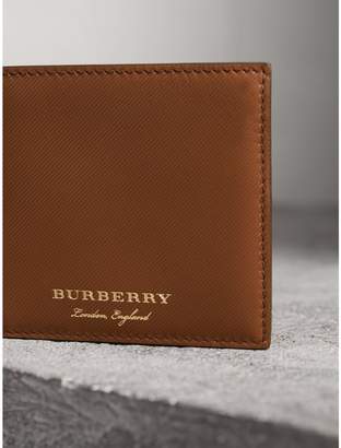 Burberry Trench Leather International Bifold Wallet