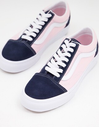 Vans Old Skool sneakers in pink/blue - ShopStyle