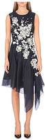 Thumbnail for your product : Oscar de la Renta Asymmetric floral silk dress