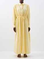 Thumbnail for your product : Matteau Drawstring-waist Organic-cotton Maxi Shirt Dress - Lemon