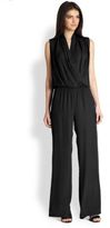 Thumbnail for your product : Parker Chase Silk Draped Wrap-Effect Jumpsuit