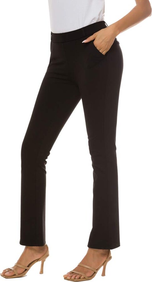 nuveti Women's Yoga Dress Pants Skinny Leg Work Pants Pull on Stretch Pant for Women with Pockets 