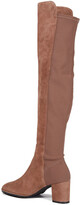 Thumbnail for your product : Stuart Weitzman Harper Suede And Neoprene Knee Boots