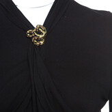 Thumbnail for your product : Roberto Cavalli Black Knit Serpent Brooch Detail Long Sleeve Dress S