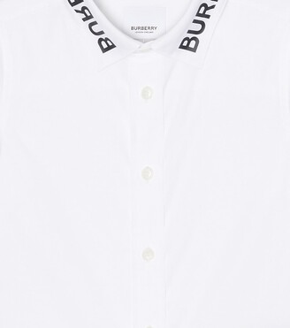 Burberry Children Logo-printed cotton-blend shirt