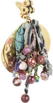 Thumbnail for your product : Etro + V&A gold-plated, tourmaline and silk clip earrings