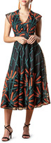 Thumbnail for your product : Eva Franco Marcel Embroidered Organza Midi Dress
