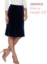 Thumbnail for your product : Susan Graver Stretch Velvet Knee Length Skirt