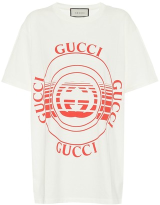 Gucci Logo cotton-jersey T-shirt - ShopStyle
