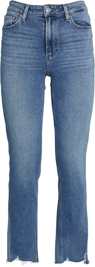 Paige Cindy Raw Hem Straight Jeans