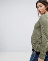 Thumbnail for your product : ASOS Maternity - Nursing Maternity Nursing Double Layer Long Sleeved Top With Ruched Sides