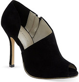 Thumbnail for your product : Karen Millen Asymmetric suede peep-toe heels