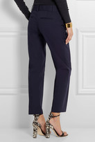 Thumbnail for your product : Tory Burch Brandy stretch-cotton faille straight-leg pants