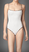 Thumbnail for your product : Burberry Check Trim Swimsuit