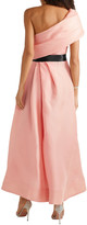 Thumbnail for your product : Monique Lhuillier Draped One-shoulder Silk Gown