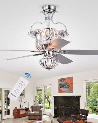 Crystal Accented Chandelier Ceiling Fan