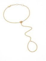 Thumbnail for your product : Jennifer Zeuner Jewelry Kristen 18K Yellow Gold Vermeil Hand Chain Bracelet & Ring