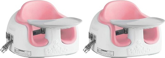 Bumbo BumboBabyToddlerAdjustable3in1MultiSeatHighChair&BoosterSeatw/RemovableTrayandBuckleStrapforToddlers1to3,CradlePink(2Pack)