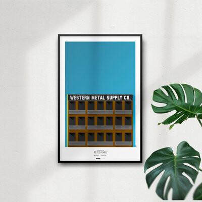 Minimalist Petco Park by S. Preston - Unframed Graphic Art Print on Paper