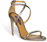 Thumbnail for your product : Ralph Lauren Blasia Metallic Leather Sandal