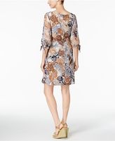 Thumbnail for your product : Connected Paisley-Print Split-Sleeve Dress
