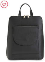 Thumbnail for your product : Made In Italy Slim Convertible Leather Backpack