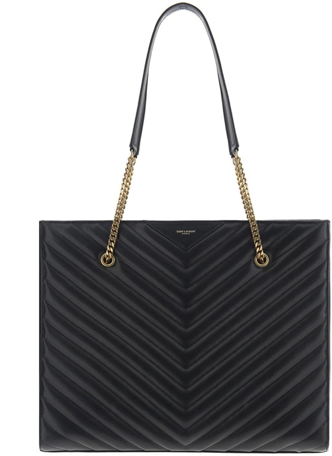Saint Laurent Tribeca Quilted Leather Tote Bag - ShopStyle