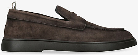 Officine Creative Mens Brown Bones Slip-On Suede Loafers Eur 42.5 / 8.5 Uk Men