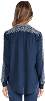 Thumbnail for your product : Velvet by Graham & Spencer Calli Embroidered Rayon Challis Top