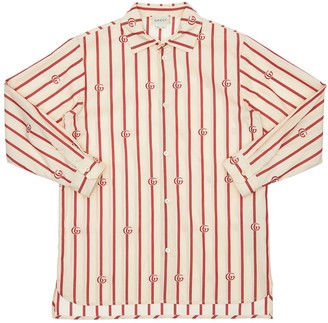 Gucci Striped Cotton Poplin Shirt