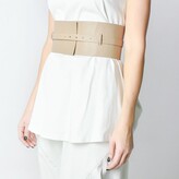 Thumbnail for your product : Plik X Haya Women's Leather Wide Double Corset Belt Nude
