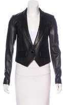 Thumbnail for your product : Thomas Wylde Leather Cropped Blazer