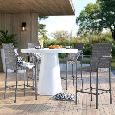 Red Barrel Studio Libretti Patio Bar Stool